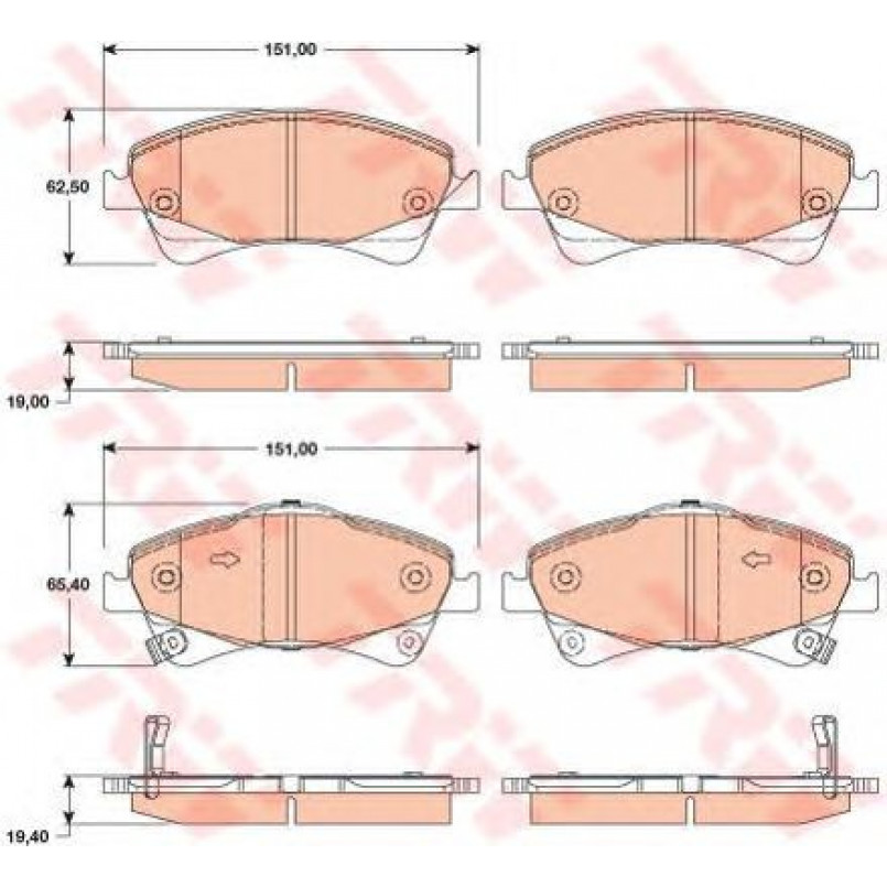 GDB3479  TRW - Гальмівні колодки до дисків — фото товара №1