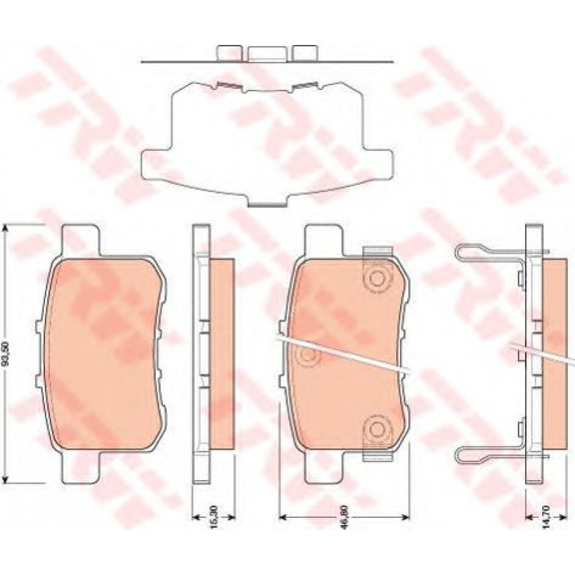 GDB3482  TRW - Гальмівні колодки до дисків — фото товара №2