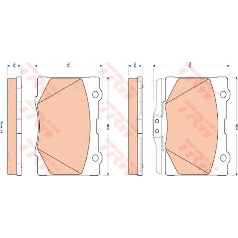GDB3498  TRW - Гальмівні колодки до дисків — фото товара №1