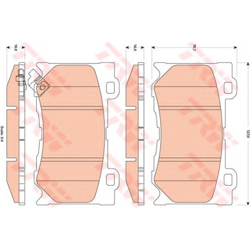 GDB3505  TRW - Гальмівні колодки до дисків — фото товара №1