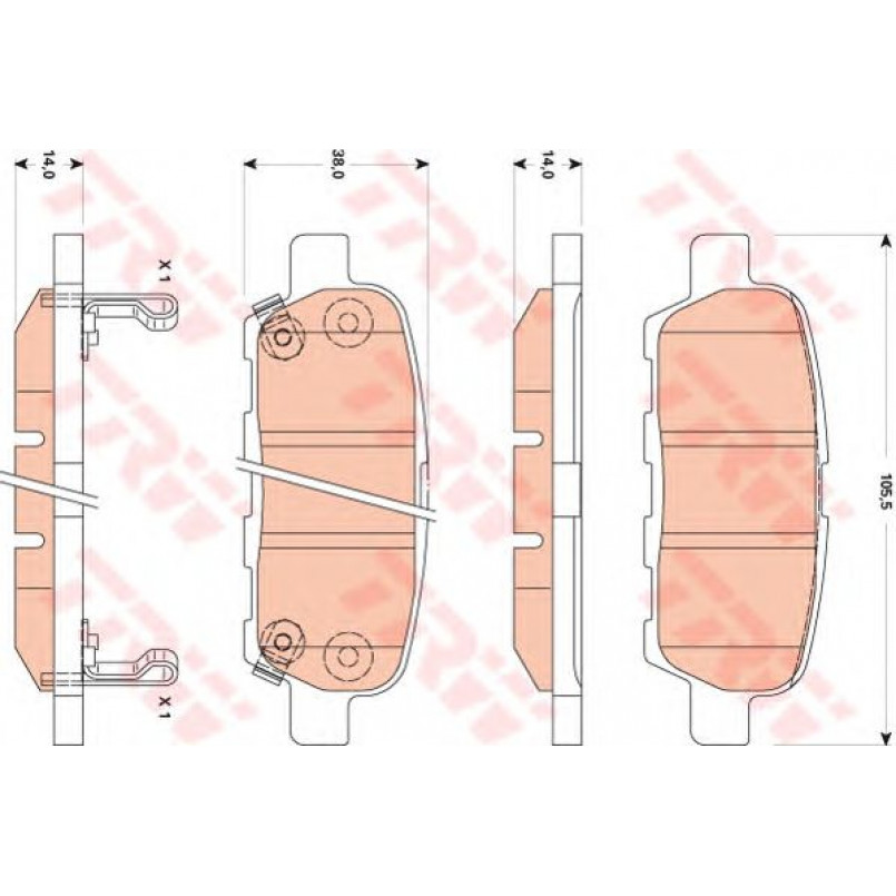 GDB3507  TRW - Гальмівні колодки до дисків — фото товара №1