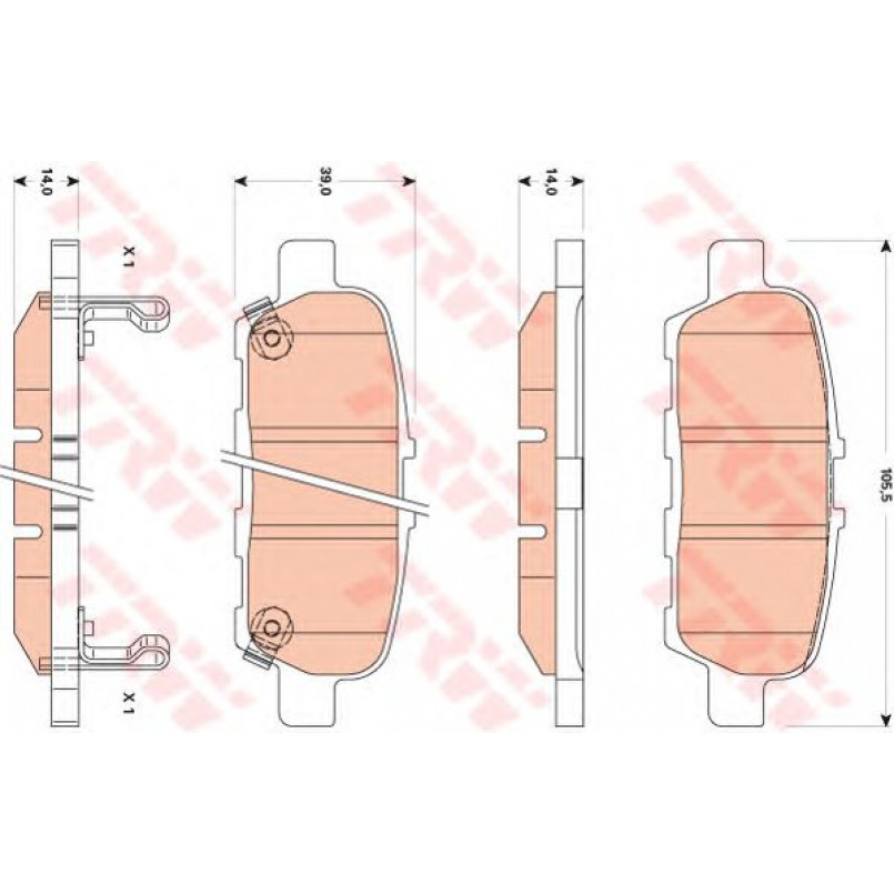 GDB3508  TRW - Гальмівні колодки до дисків — фото товара №1