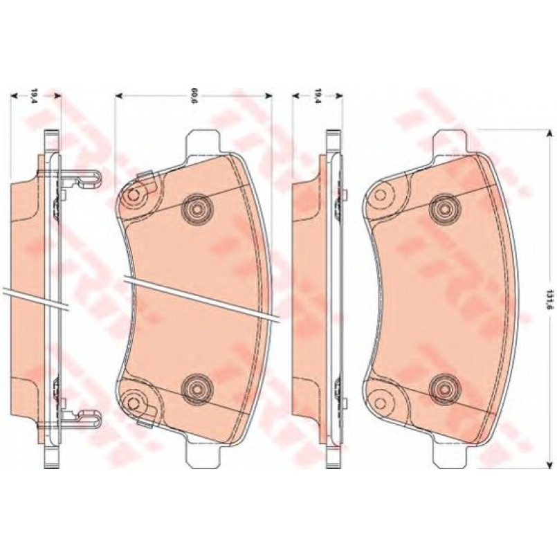 GDB3509  TRW - Гальмівні колодки до дисків — фото товара №1