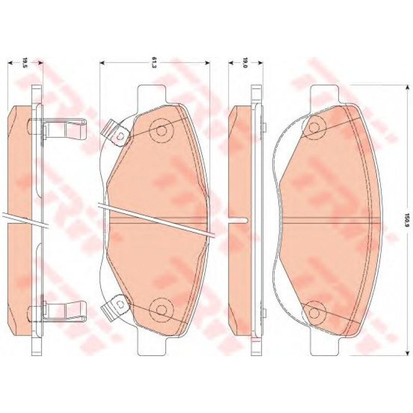 GDB3511  TRW - Гальмівні колодки до дисків — фото товара №1