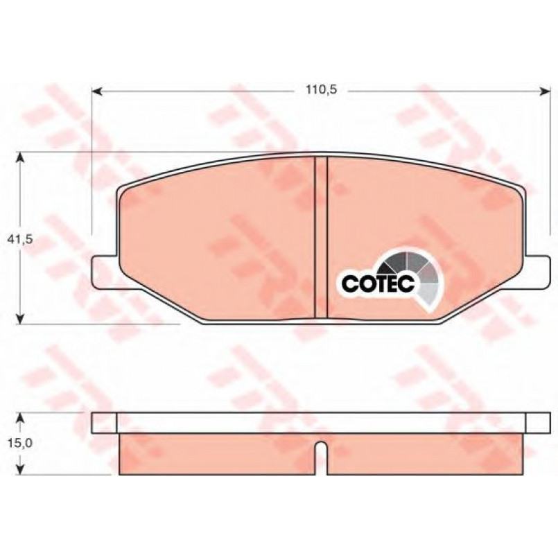 GDB383  TRW - Гальмівні колодки до дисків — фото товара №1