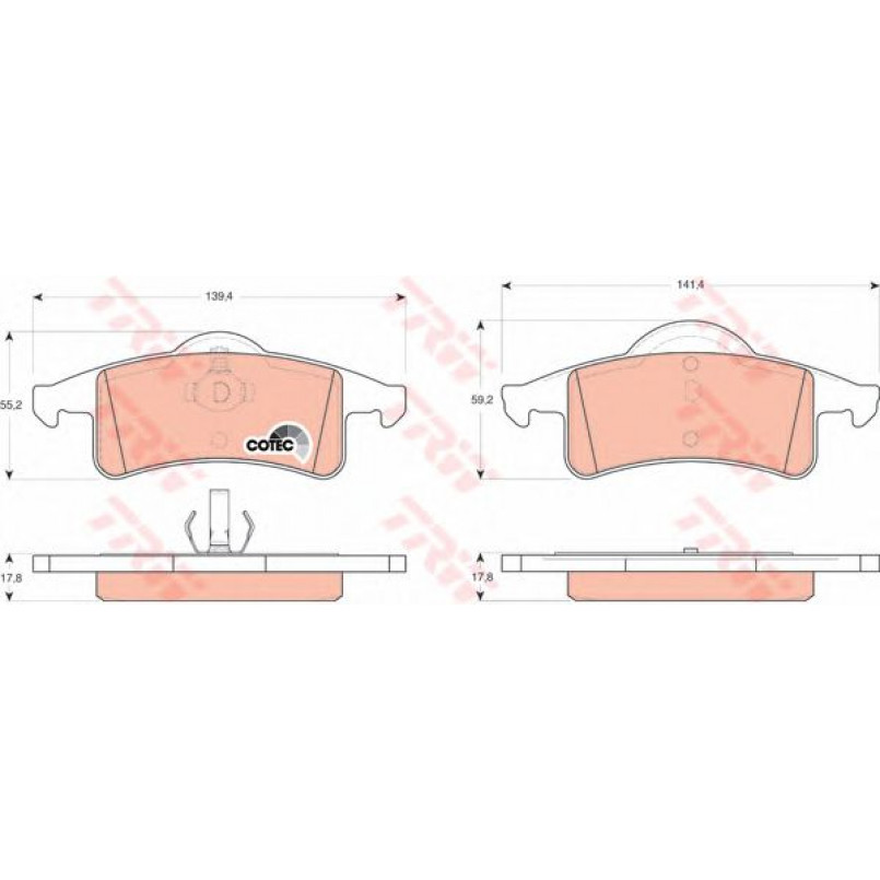 GDB4127  TRW - Гальмівні колодки до дисків — фото товара №1