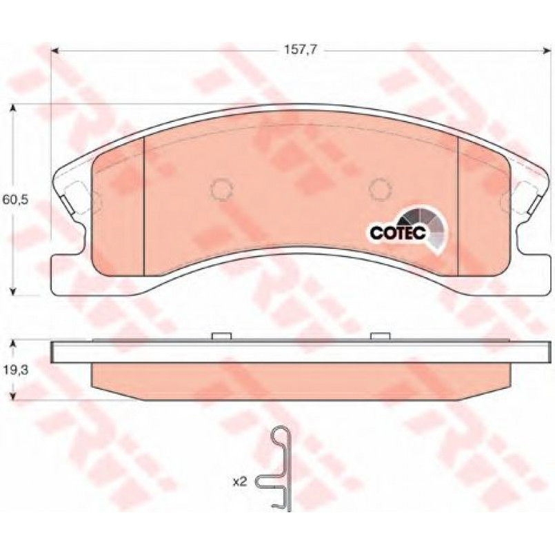 GDB4133  TRW - Гальмівні колодки до дисків — фото товара №1
