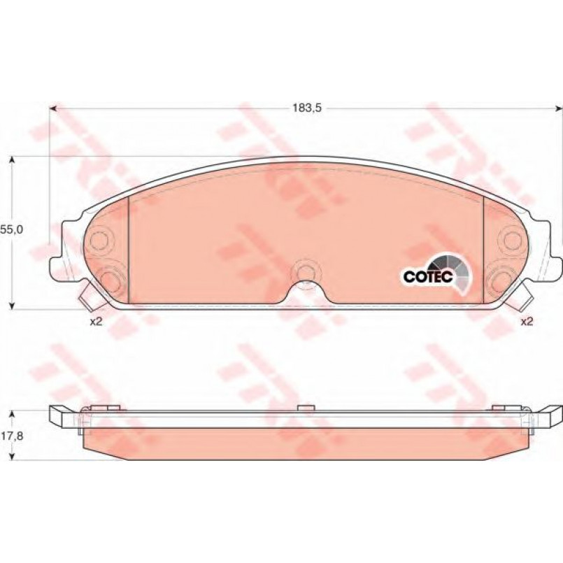 GDB4134  TRW - Гальмівні колодки до дисків — фото товара №1