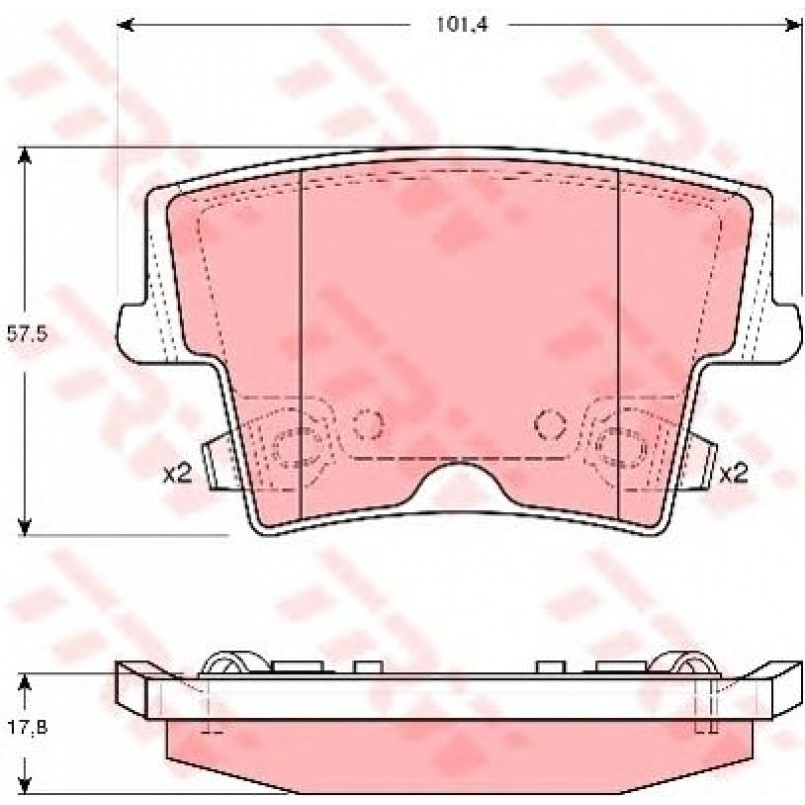 GDB4135  TRW - Гальмівні колодки до дисків — фото товара №1