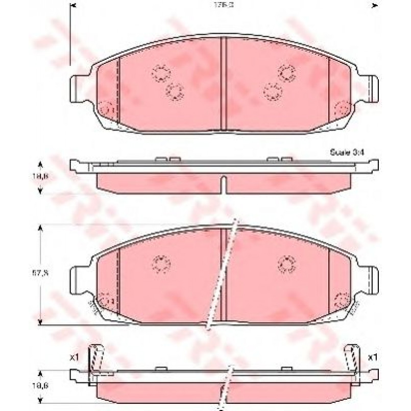 GDB4136  TRW - Гальмівні колодки до дисків — фото товара №1