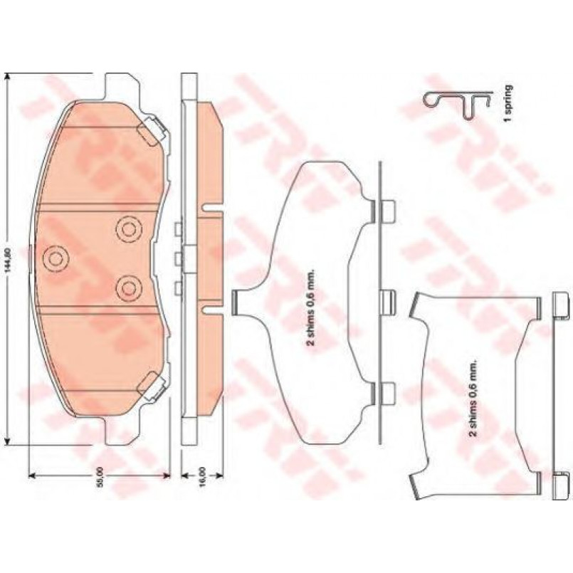 GDB4142  TRW - Гальмівні колодки до дисків — фото товара №1