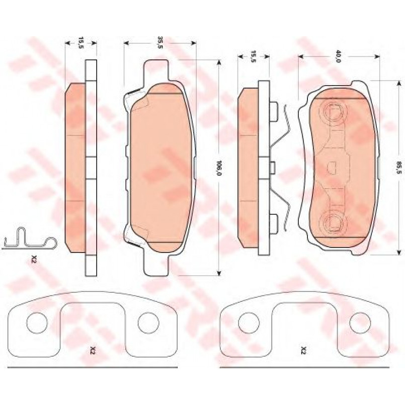 GDB4143  TRW - Гальмівні колодки до дисків — фото товара №1