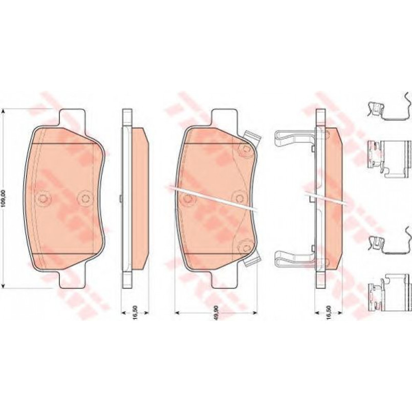 GDB4175  TRW - Гальмівні колодки до дисків — фото товара №1