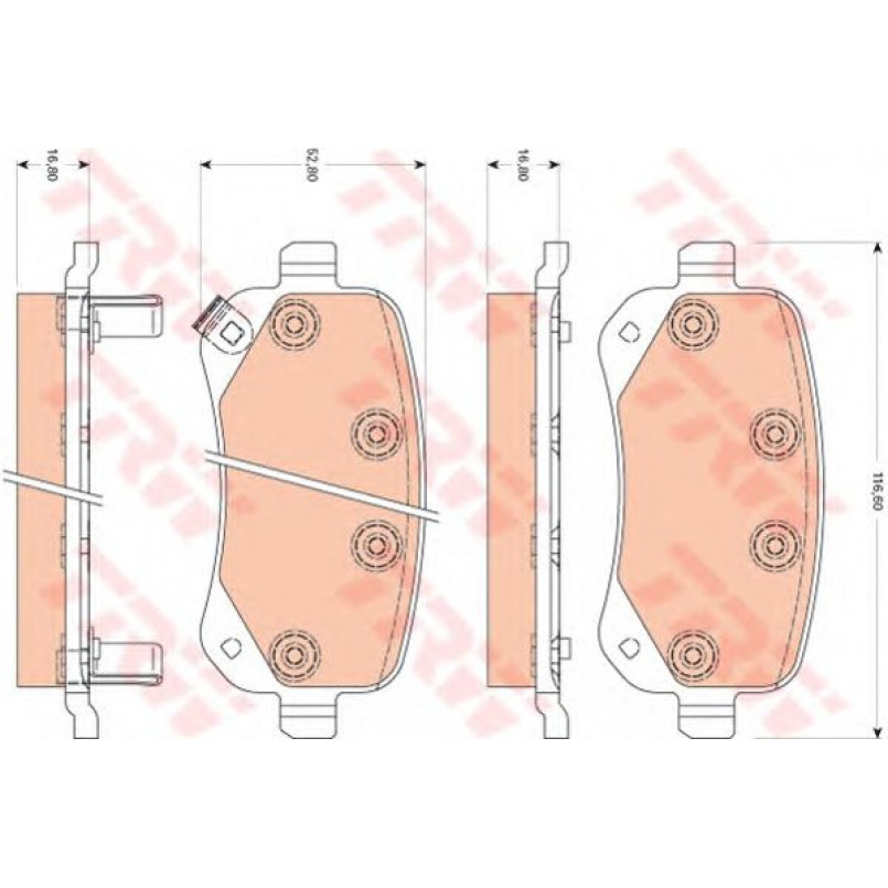 GDB4176  TRW - Гальмівні колодки до дисків — фото товара №1