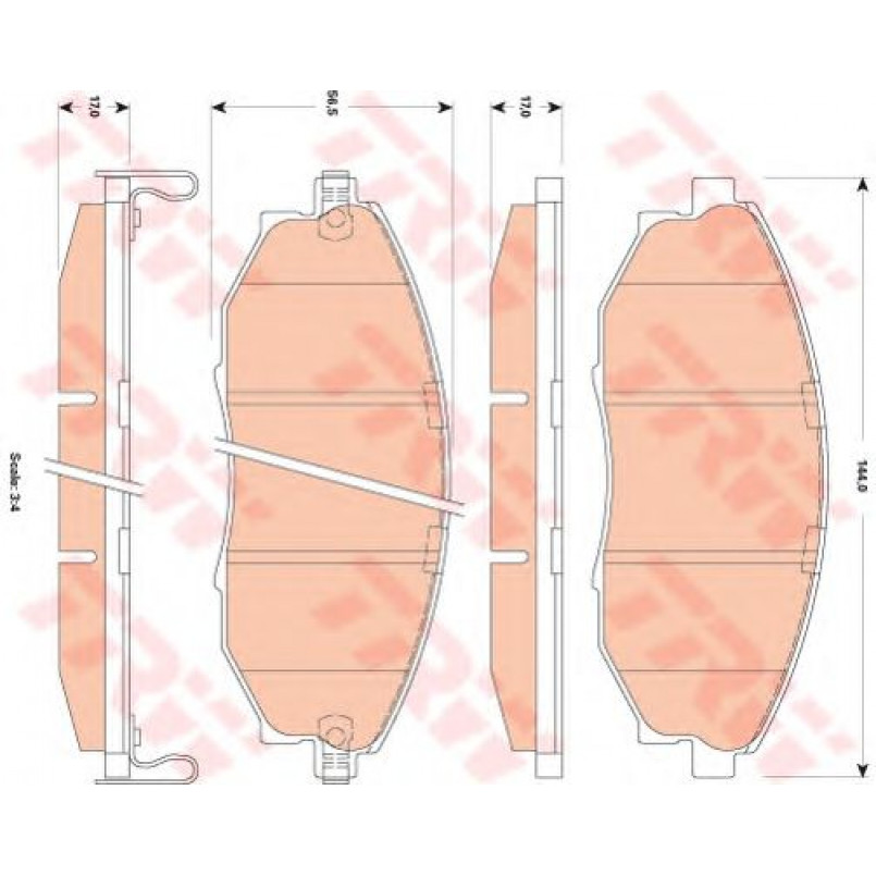 GDB4179  TRW - Гальмівні колодки до дисків — фото товара №1