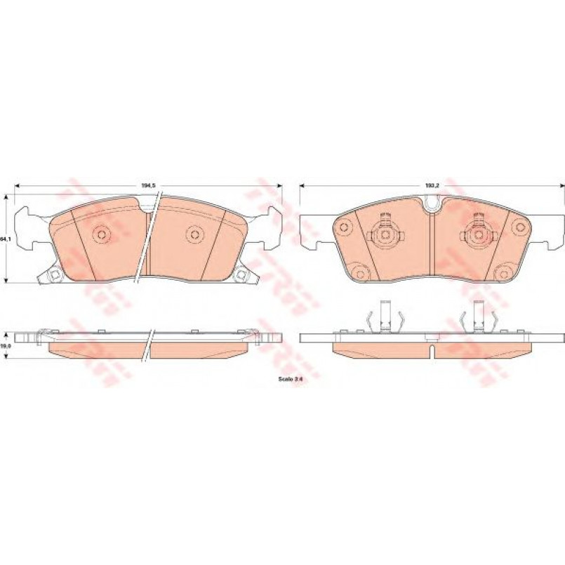 GDB4603  TRW - Гальмівні колодки до дисків — фото товара №1
