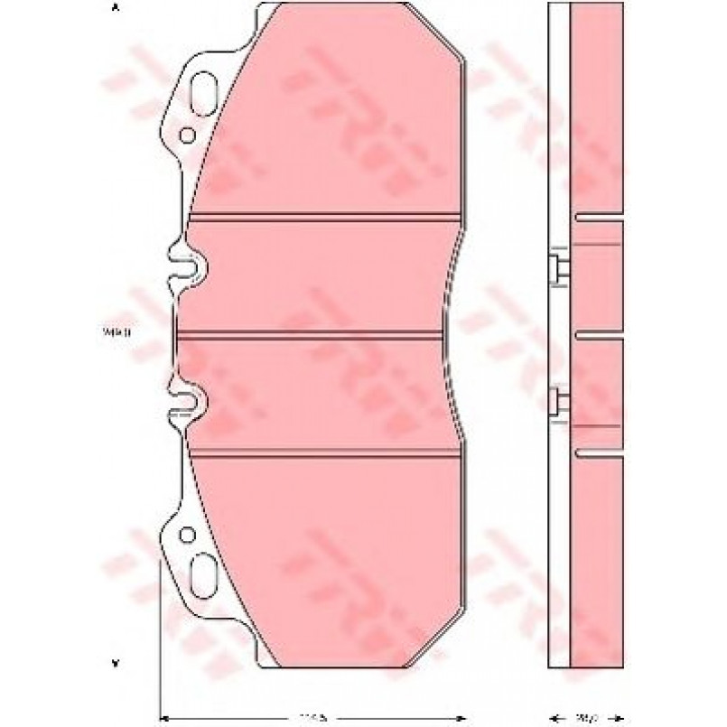 GDB5019  TRW - Гальмівні колодки до дисків — фото товара №2