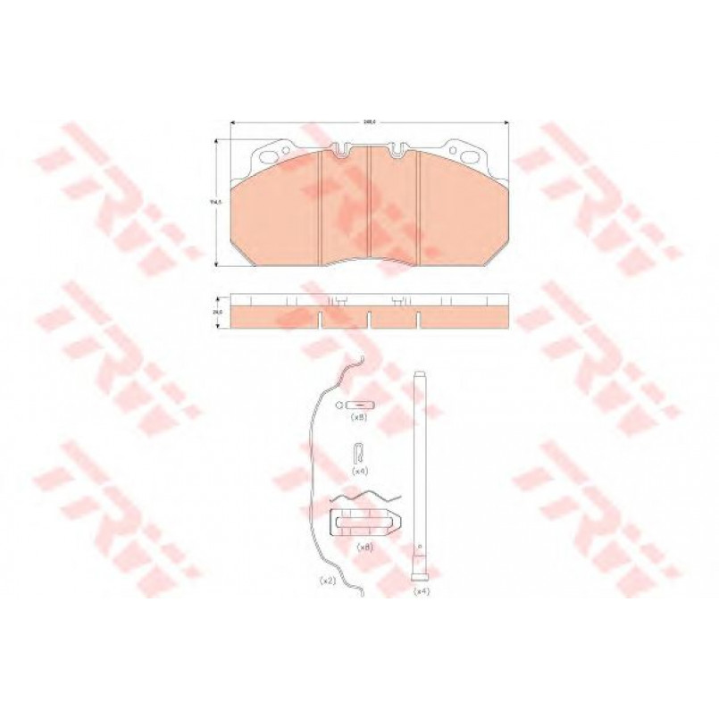 GDB5019  TRW - Гальмівні колодки до дисків — фото товара №3