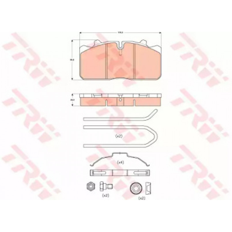 GDB5069  TRW - Гальмівні колодки до дисків — фото товара №3