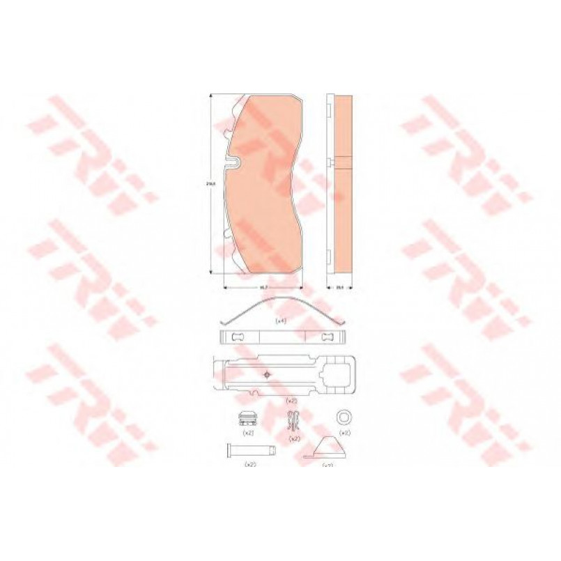 GDB5072  TRW - Гальмівні колодки до дисків — фото товара №3