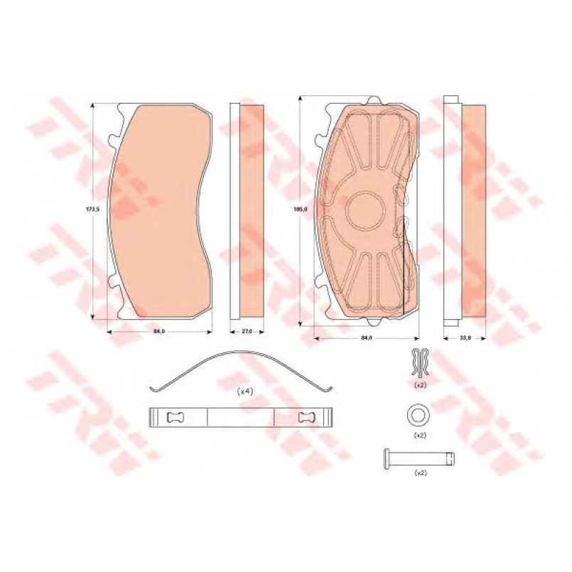 GDB5073  TRW - Гальмівні колодки до дисків — фото товара №2