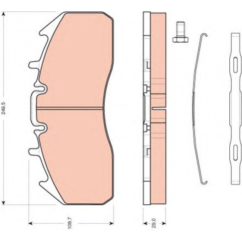 GDB5096  TRW - Гальмівні колодки до дисків — фото товара №2