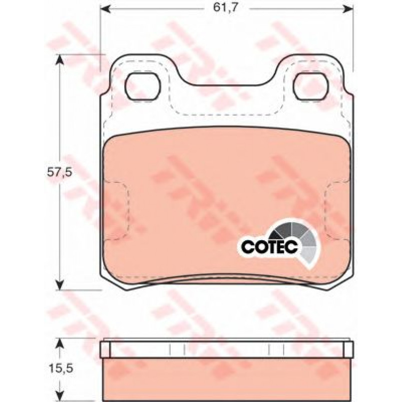 GDB952  TRW - Гальмівні колодки до дисків — фото товара №2