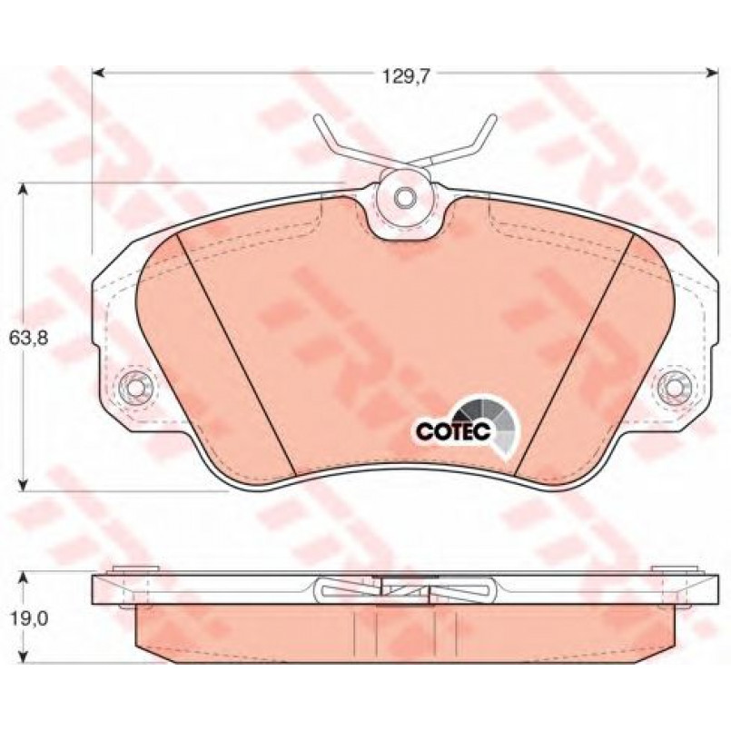 GDB957  TRW - Гальмівні колодки до дисків — фото товара №1