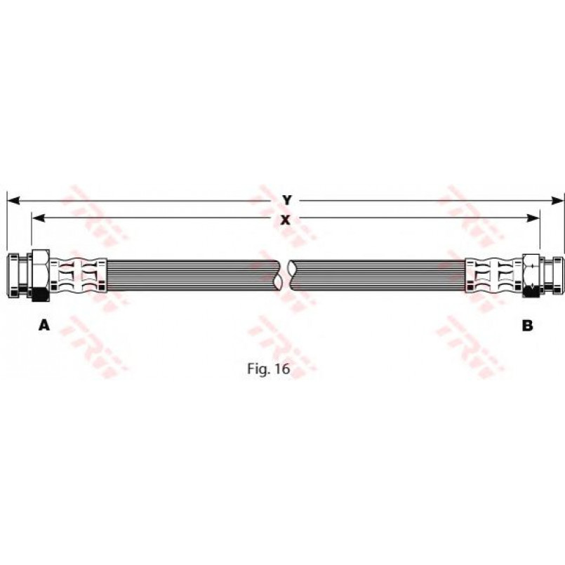 PHA135  TRW - Гальмівний шланг — фото товара №1