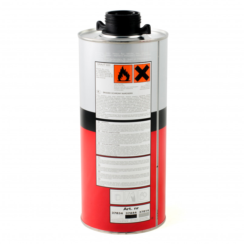 GRAVIT 600 Антикорозійне покриття MS - чорне 1,80кг x8 — фото товара №5