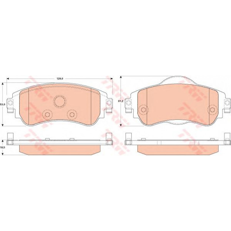 GDB1917  TRW - Гальмівні колодки до дисків — фото товара №1