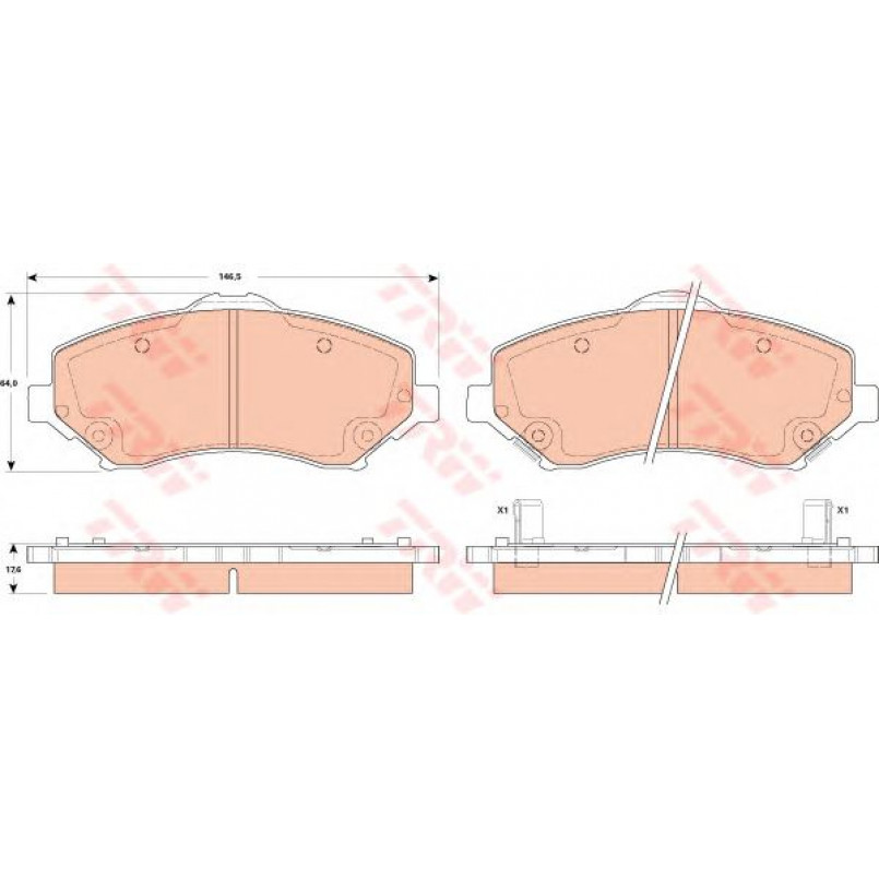 GDB4605  TRW - Гальмівні колодки до дисків — фото товара №1