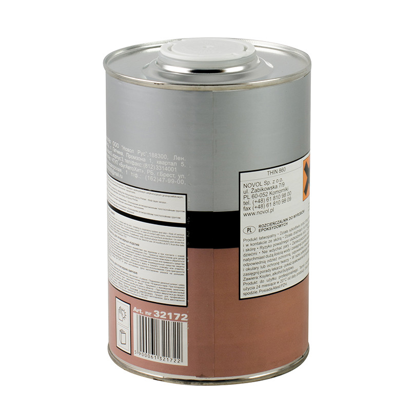 THIN 860 Розчинник для Епоксидного грунта 1,00л x6 — фото товара №5