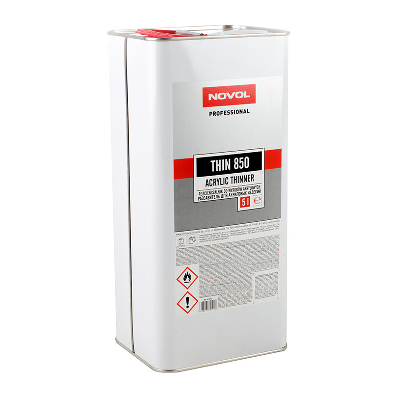 THIN 850 Розчинник для акрилових виробів - стандартний 5,00л x4 — фото товара №4