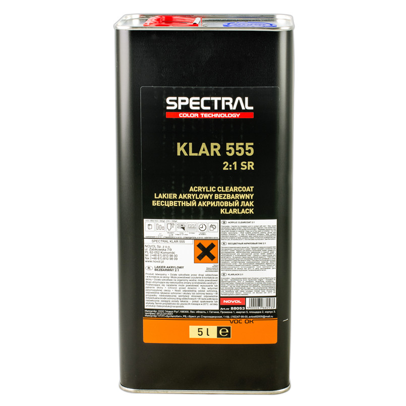 Лак безбарвний SPECTRAL KLAR 555 (SR) 2+1 5,0 л — фото товара №1