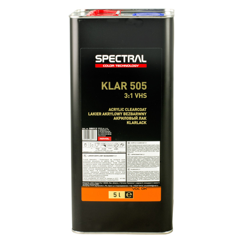 Лак безбарвний SPECTRAL KLAR 505 VHS 3+1 5,0 л — фото товара №1