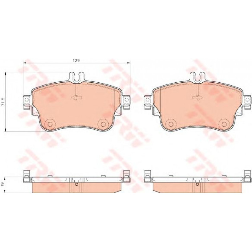 GDB1933  TRW - Гальмівні колодки до дисків — фото товара №1