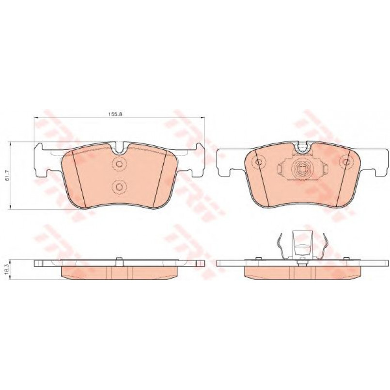 GDB1934  TRW - Гальмівні колодки до дисків — фото товара №1