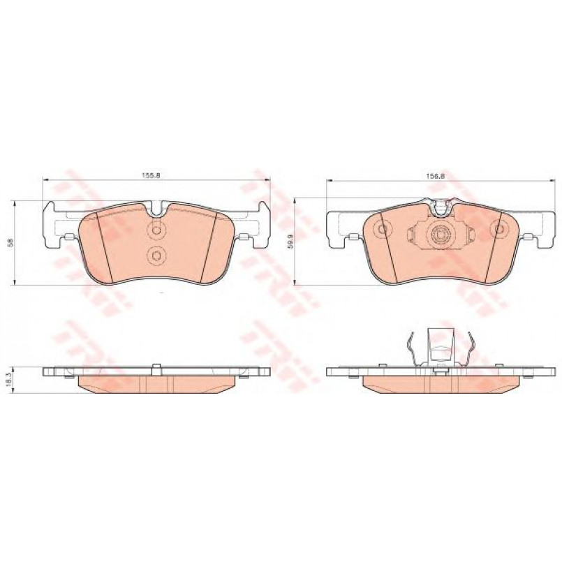 GDB1935  TRW - Гальмівні колодки до дисків — фото товара №1