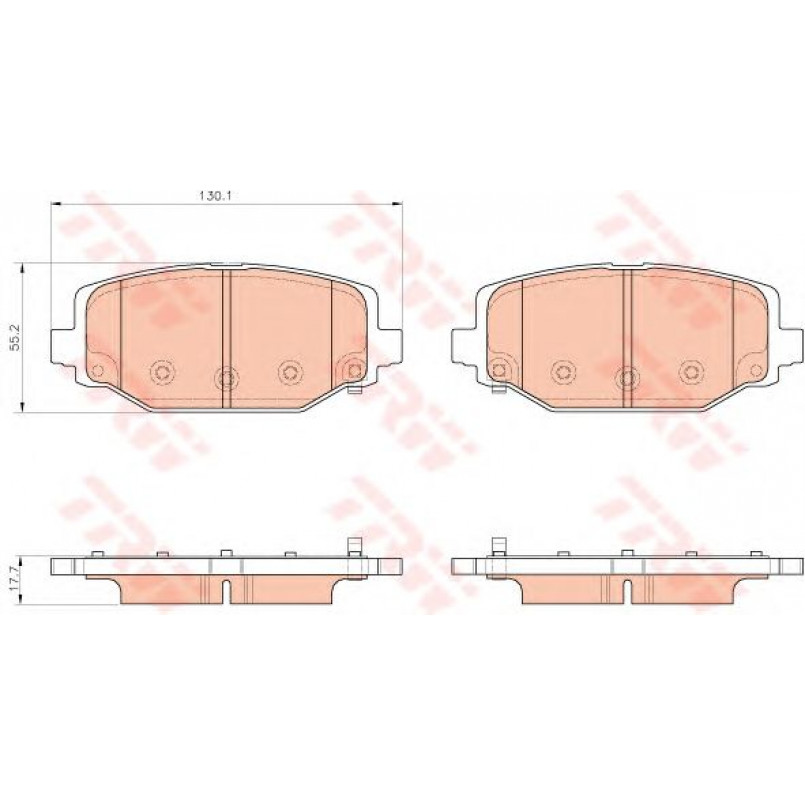 GDB1936  TRW - Гальмівні колодки до дисків — фото товара №1