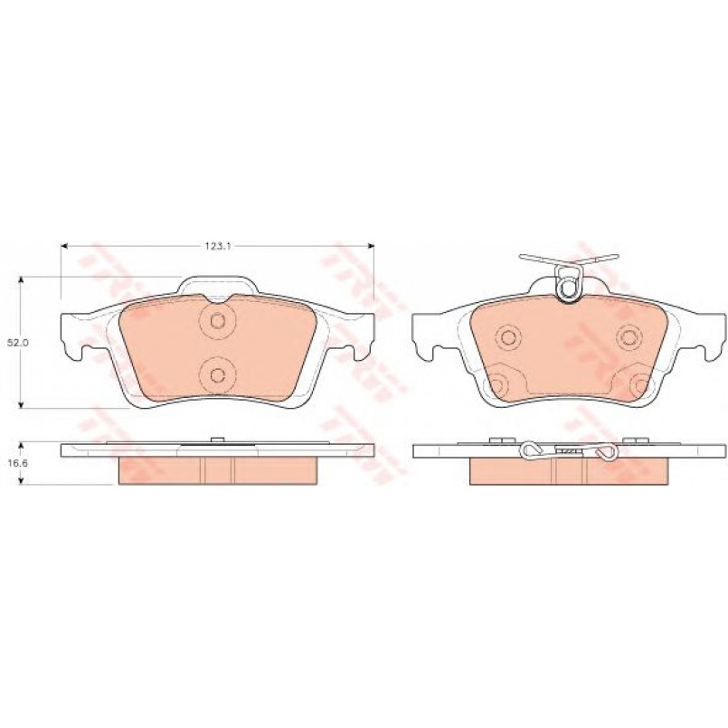 GDB1938  TRW - Гальмівні колодки до дисків — фото товара №1