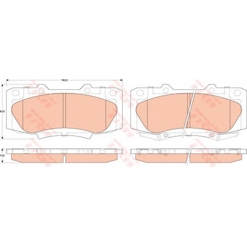 GDB3528  TRW - Гальмівні колодки до дисків — фото товара №2