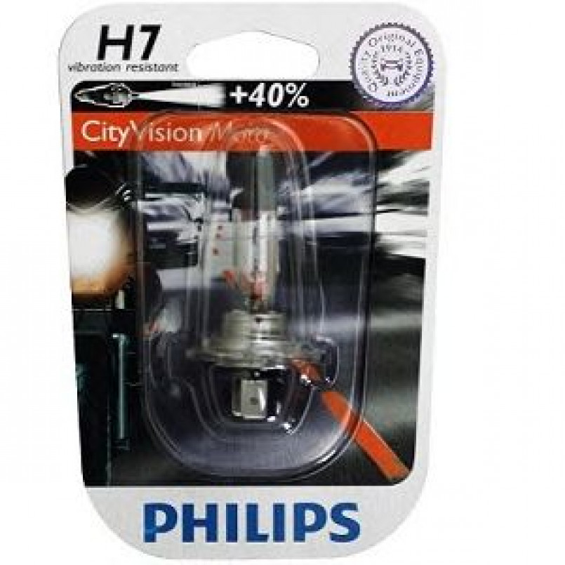 12972CTVBW (PHILIPS) H7 CityVision Moto 12V 55W PX26d — фото товара №1