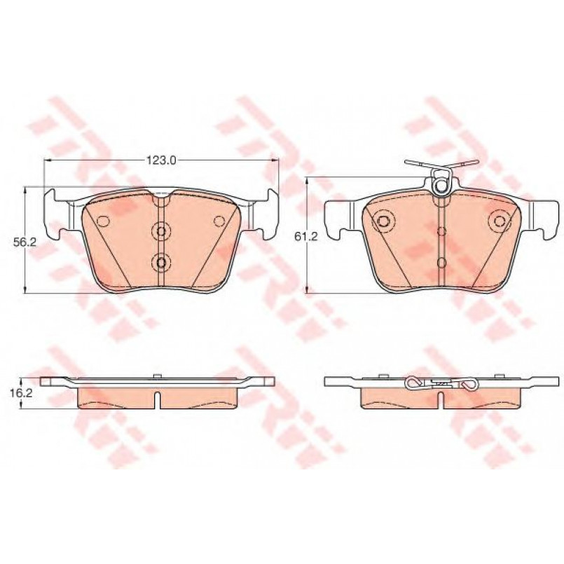 GDB1957  TRW - Гальмівні колодки до дисків — фото товара №1