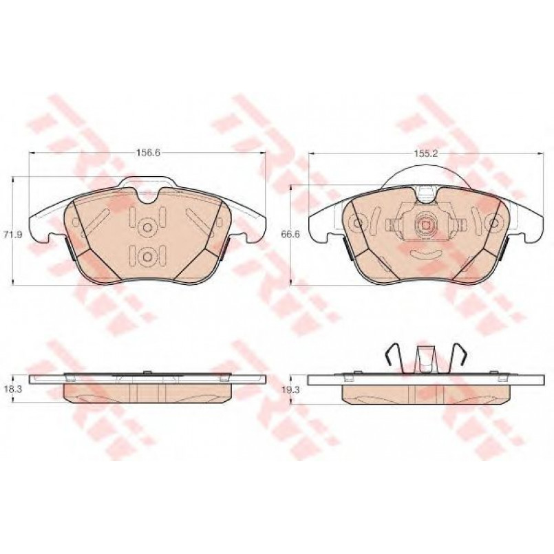 GDB1960  TRW - Гальмівні колодки до дисків — фото товара №1