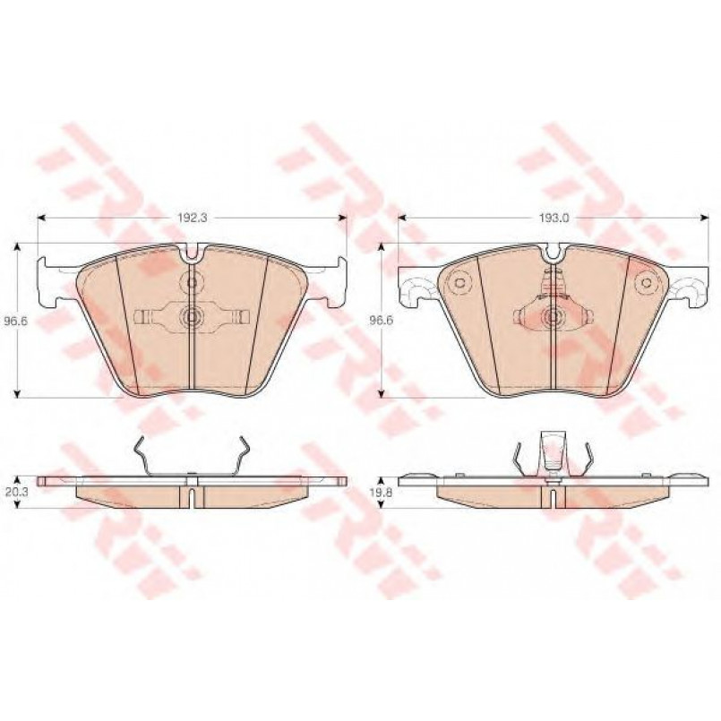 GDB1964  TRW - Гальмівні колодки до дисків — фото товара №1