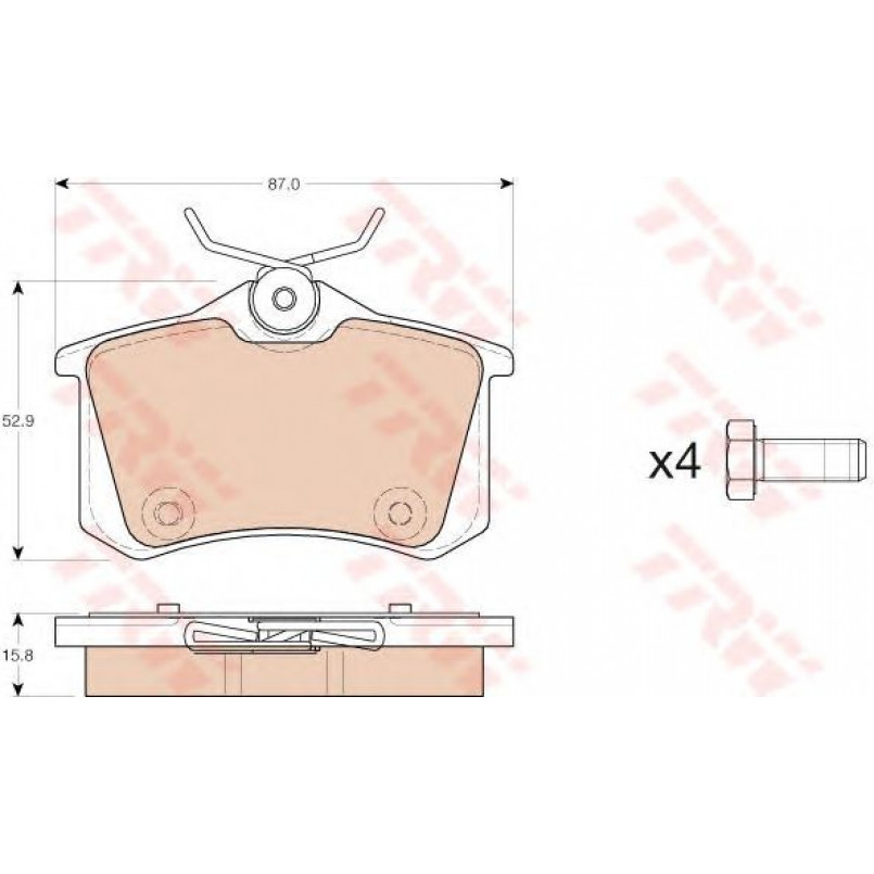 GDB1973  TRW - Гальмівні колодки до дисків — фото товара №2