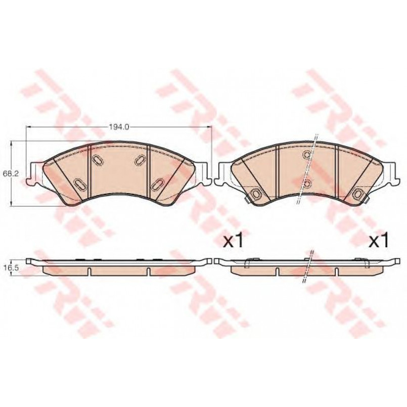 GDB2005  TRW - Гальмівні колодки до дисків — фото товара №1