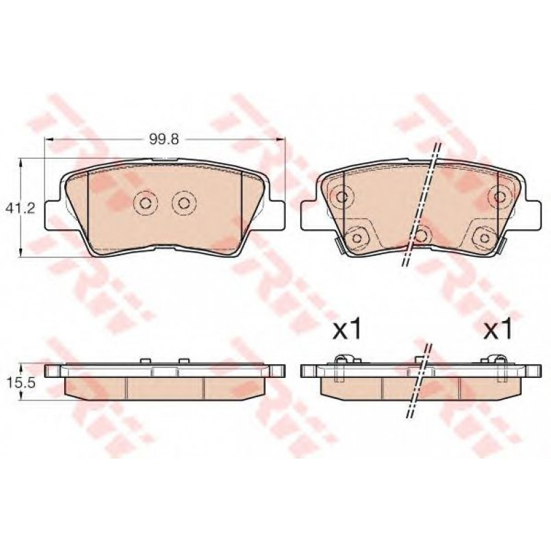 GDB3537  TRW - Гальмівні колодки до дисків — фото товара №1