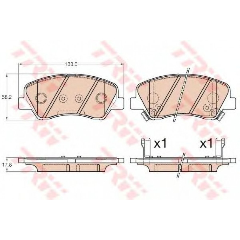 GDB3548  TRW - Гальмівні колодки до дисків — фото товара №1